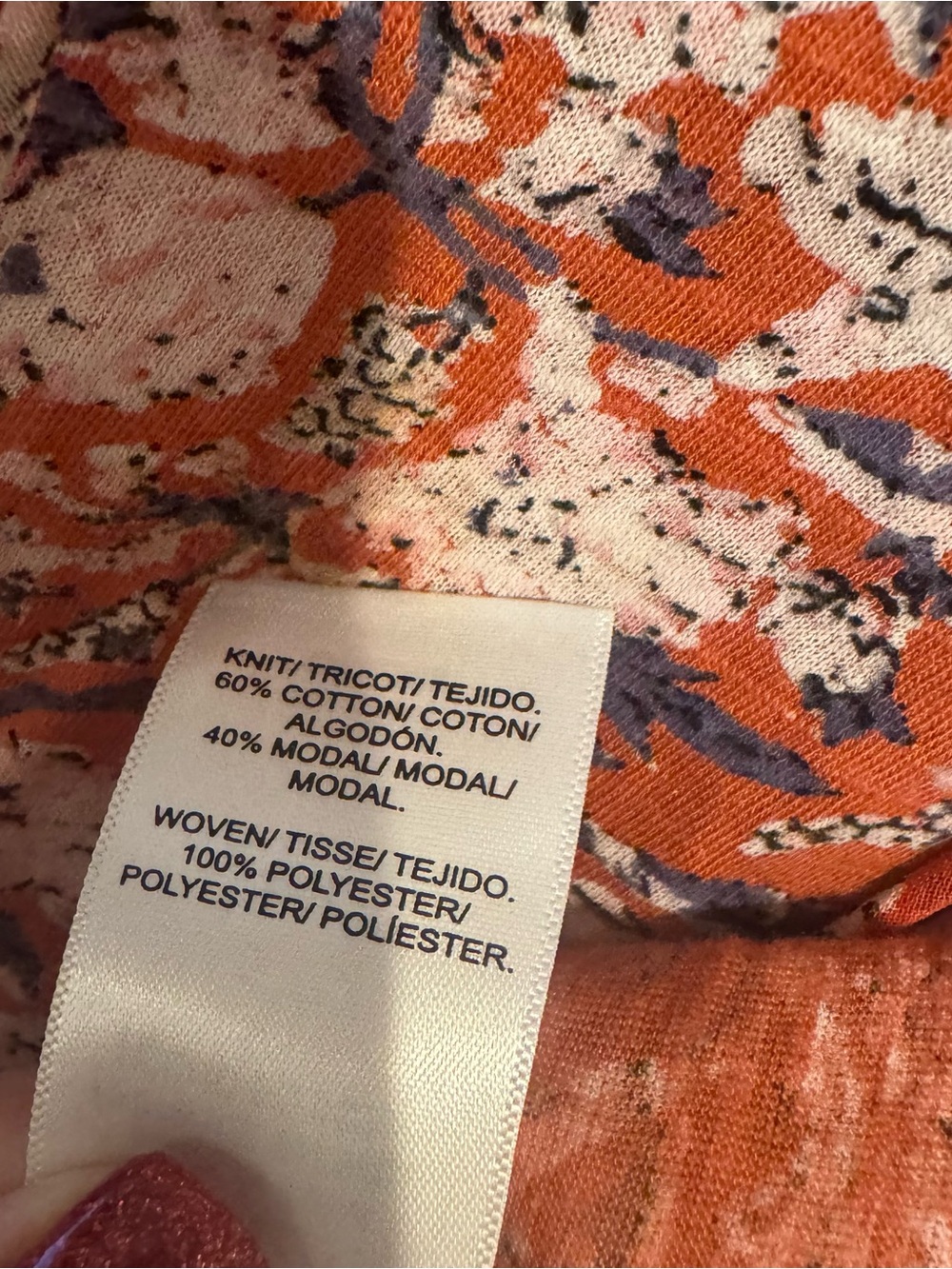 Lucky Brand Rust Floral Tie-Neck Ruffle Cap Sleeve Top MEDIUM  #Y - Picture 7 of 8